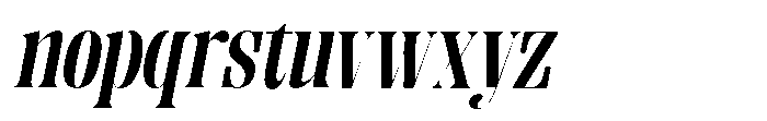 Enigera Extra Bold Semi Expanded Italic Font LOWERCASE
