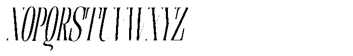 Enigera Extra Condensed Italic Font UPPERCASE