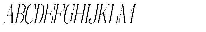 Enigera Extra Light Expanded Italic Font UPPERCASE