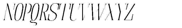 Enigera Extra Light Expanded Italic Font UPPERCASE