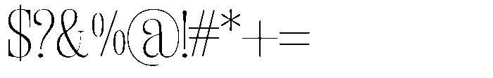 Enigera Extra Light Expanded Font OTHER CHARS