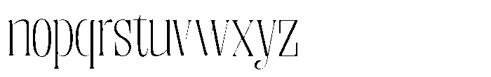 Enigera Extra Light Expanded Font LOWERCASE