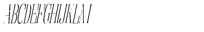 Enigera Extra Light Extra Condensed Italic Font UPPERCASE