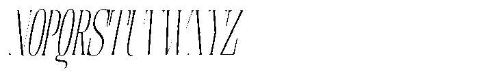 Enigera Extra Light Extra Condensed Italic Font UPPERCASE