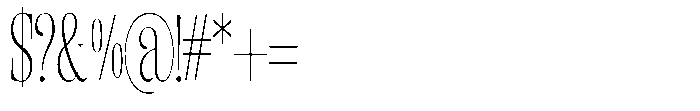 Enigera Extra Light Extra Condensed Font OTHER CHARS