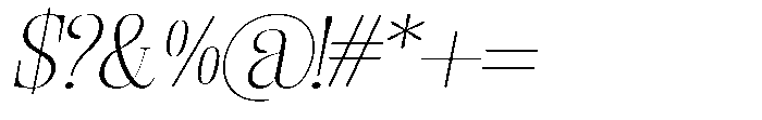 Enigera Extra Light Extra Expanded Italic Font OTHER CHARS