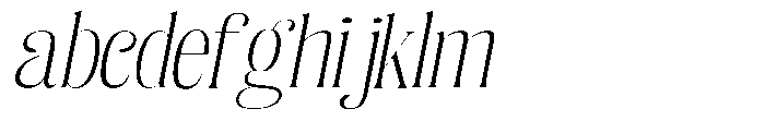 Enigera Extra Light Extra Expanded Italic FONT