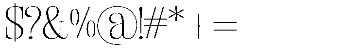 Enigera Extra Light Extra Expanded Font OTHER CHARS