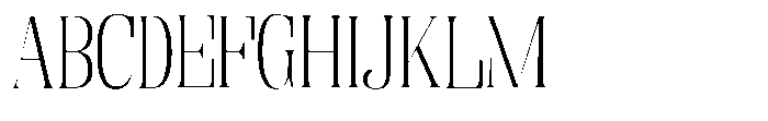 Enigera Extra Light Extra Expanded Font UPPERCASE
