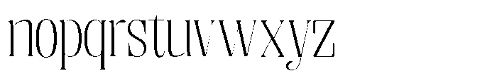 Enigera Extra Light Extra Expanded Font LOWERCASE