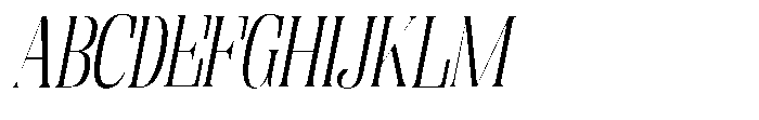 Enigera Light Expanded Italic Font UPPERCASE