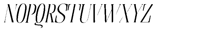 Enigera Light Expanded Italic Font UPPERCASE