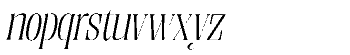 Enigera Light Expanded Italic Font LOWERCASE