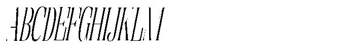 Enigera Light Extra Condensed Italic Font UPPERCASE