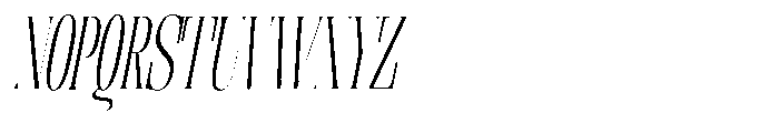 Enigera Light Extra Condensed Italic Font UPPERCASE