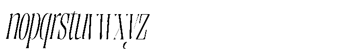 Enigera Light Extra Condensed Italic Font LOWERCASE