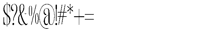 Enigera Light Extra Condensed Font OTHER CHARS