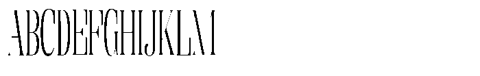 Enigera Light Extra Condensed Font UPPERCASE