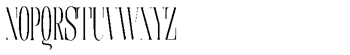 Enigera Light Extra Condensed Font UPPERCASE