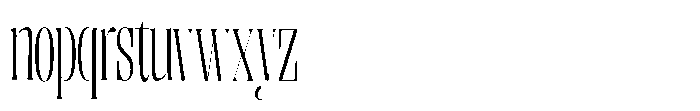 Enigera Light Extra Condensed Font LOWERCASE