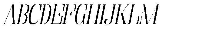 Enigera Light Extra Expanded Italic Font UPPERCASE