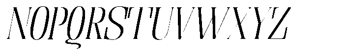 Enigera Light Extra Expanded Italic Font UPPERCASE