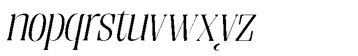 Enigera Light Extra Expanded Italic Font LOWERCASE