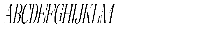 Enigera Light Semi Condensed Italic Font UPPERCASE