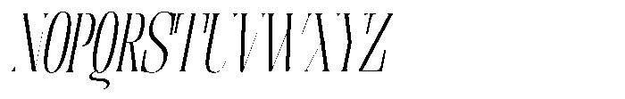 Enigera Light Semi Condensed Italic Font UPPERCASE