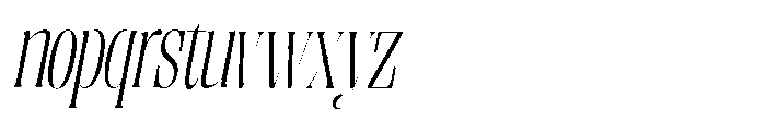 Enigera Light Semi Condensed Italic Font LOWERCASE