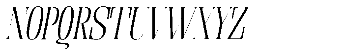 Enigera Light Semi Expanded Italic Font UPPERCASE