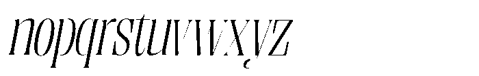 Enigera Light Semi Expanded Italic Font LOWERCASE