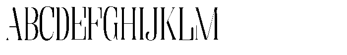 Enigera Light Semi Expanded Font UPPERCASE