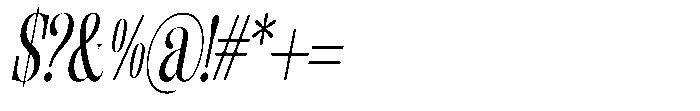 Enigera Medium Condensed Italic Font OTHER CHARS