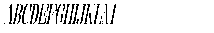 Enigera Medium Condensed Italic Font UPPERCASE