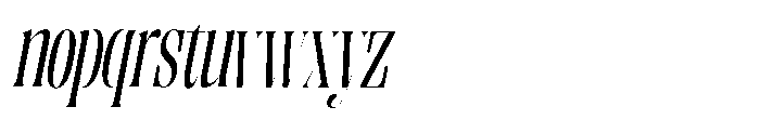 Enigera Medium Condensed Italic Font LOWERCASE