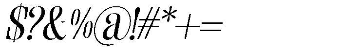 Enigera Medium Expanded Italic Font OTHER CHARS