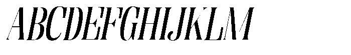 Enigera Medium Expanded Italic Font UPPERCASE