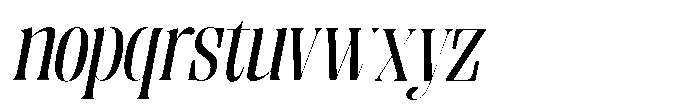 Enigera Medium Expanded Italic Font LOWERCASE