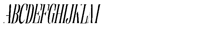Enigera Medium Extra Condensed Italic Font UPPERCASE