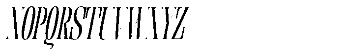 Enigera Medium Extra Condensed Italic Font UPPERCASE
