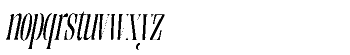 Enigera Medium Extra Condensed Italic Font LOWERCASE