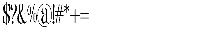 Enigera Medium Extra Condensed Font OTHER CHARS