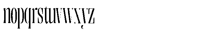 Enigera Medium Extra Condensed Font LOWERCASE