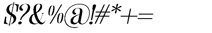 Enigera Medium Extra Expanded Italic Font OTHER CHARS