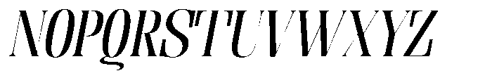 Enigera Medium Extra Expanded Italic Font UPPERCASE
