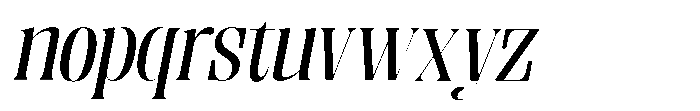 Enigera Medium Extra Expanded Italic Font LOWERCASE