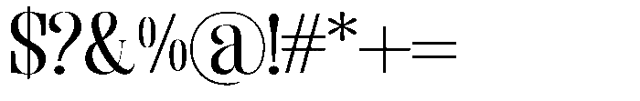 Enigera Medium Extra Expanded Font OTHER CHARS