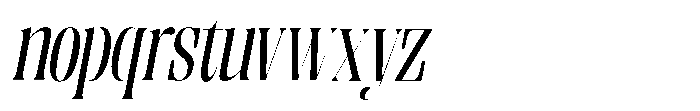 Enigera Medium Italic Font LOWERCASE