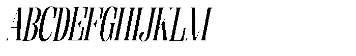 Enigera Medium Semi Condensed Italic Font UPPERCASE